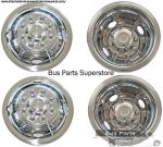 Bus Wheel Simulator Covers 16" Snap On 4 Hole dually set